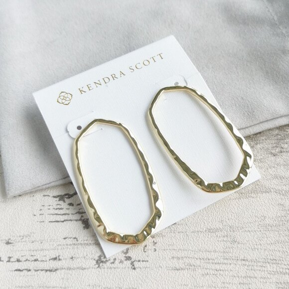 Kendra Scott Gold Hoop Earrings - Zorte - Picture 2 of 4